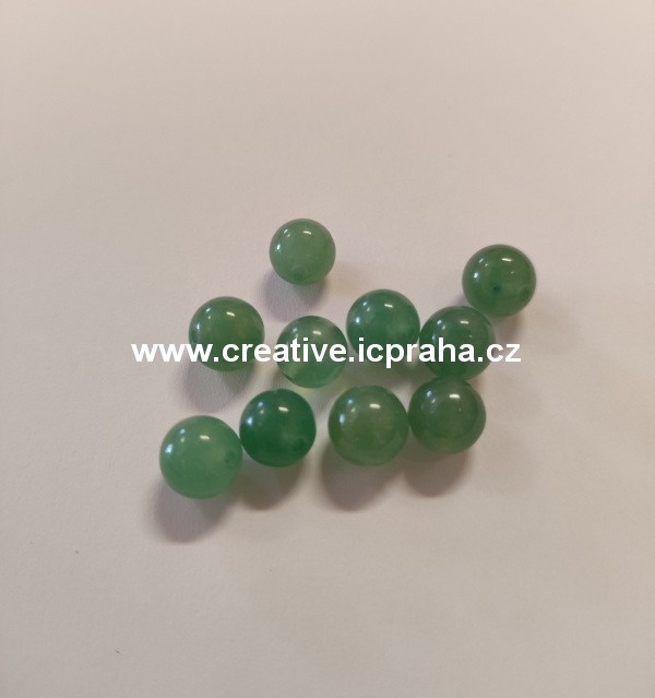 minerály kulička 8mm Avanturín zelený bal.10ks